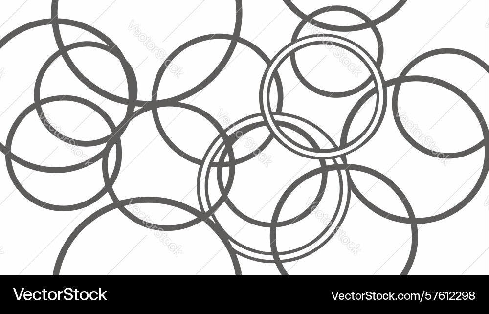 Seamless geometric overlapping circles pattern vector image