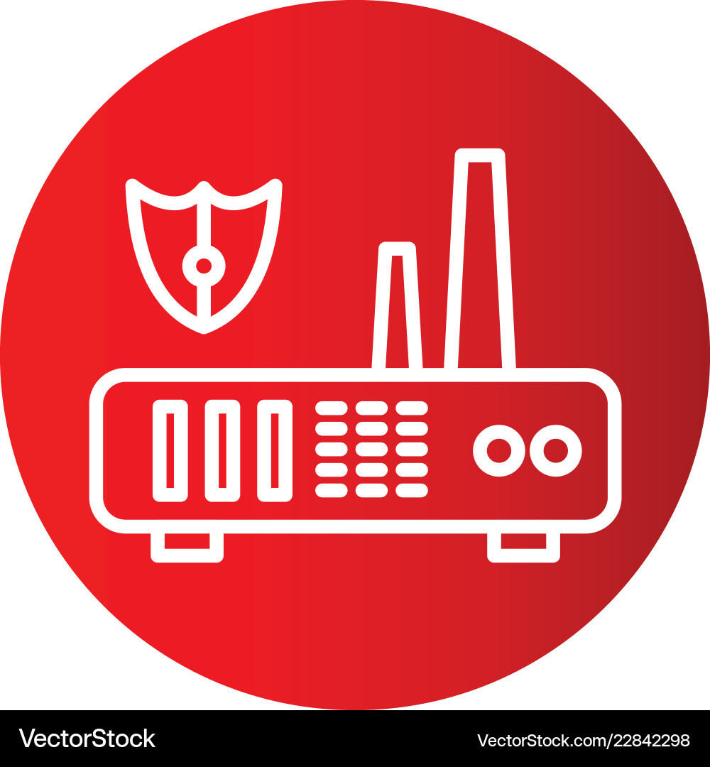 Server icon in creative design with elements vector image