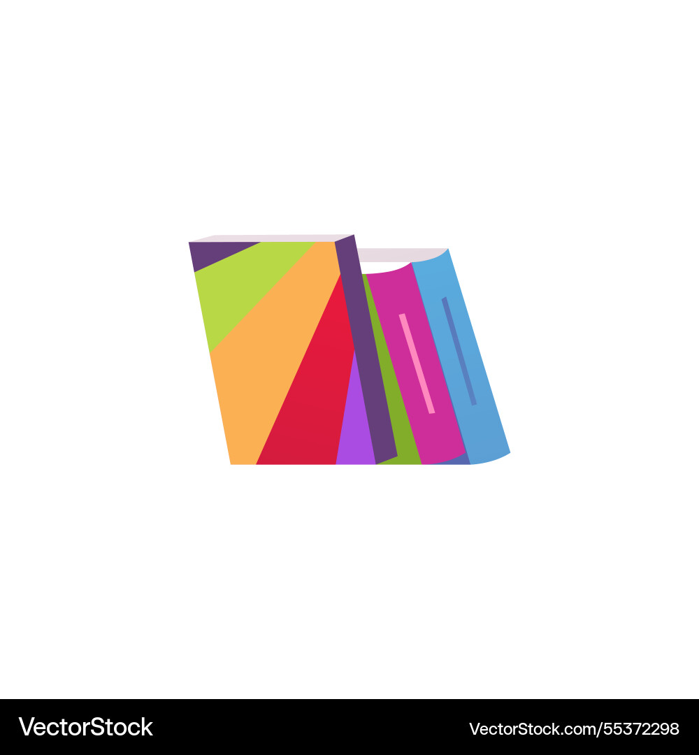 Stack of closed books Royalty Free Vector Image