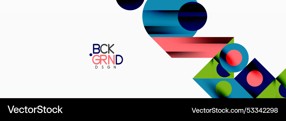 Trendy triangles lines round elements and circles Vector Image