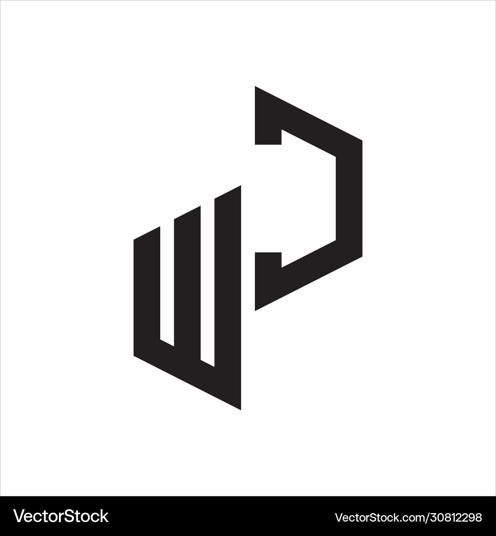 Wc initial letters logo monogram with up to down Wc initial letters logo monogram with up to down vector image