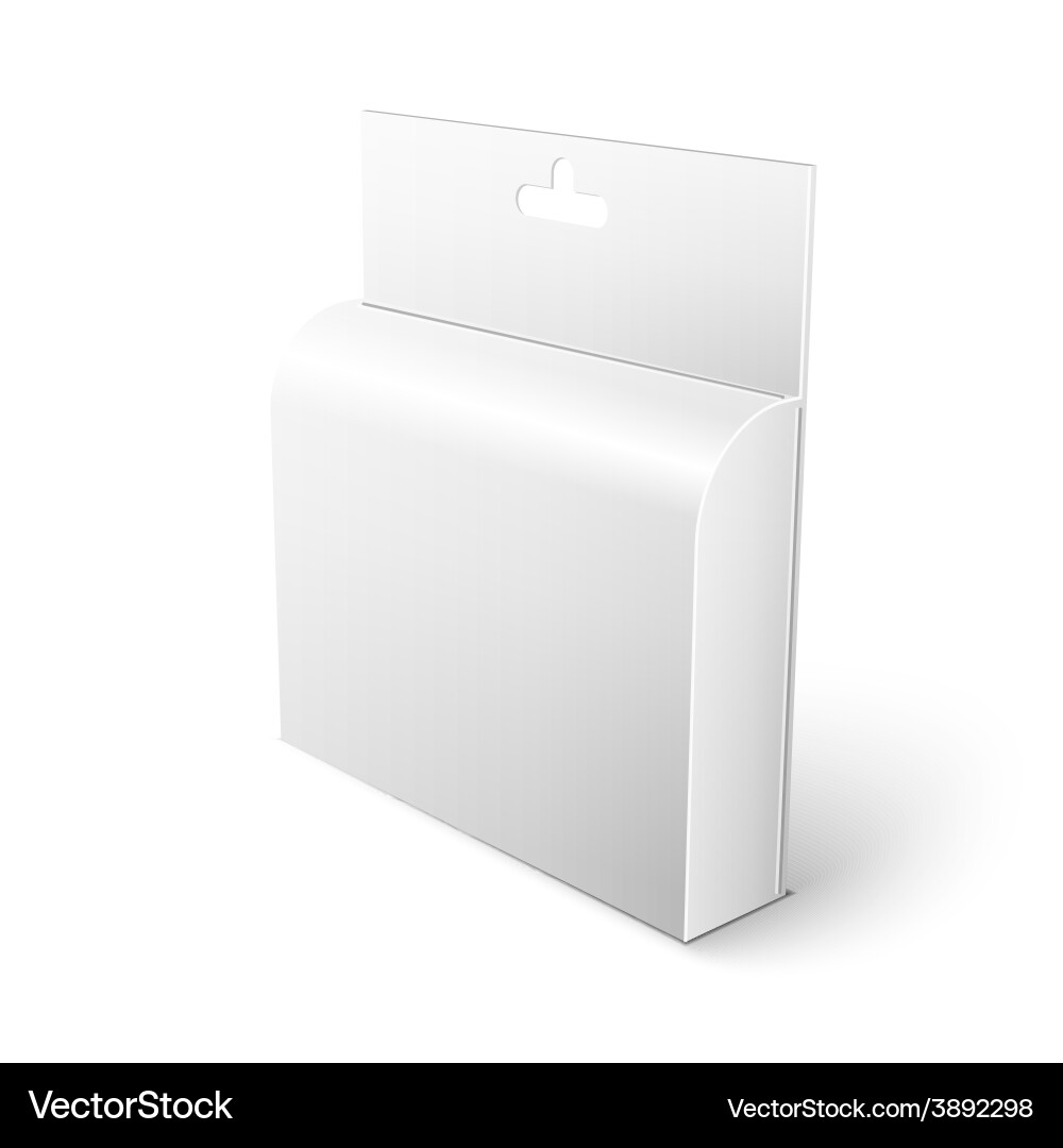White product package box mock up template vector image