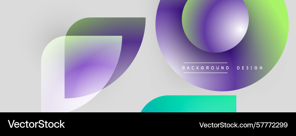 Abstract shapes overlap creating vibrant Vector Image