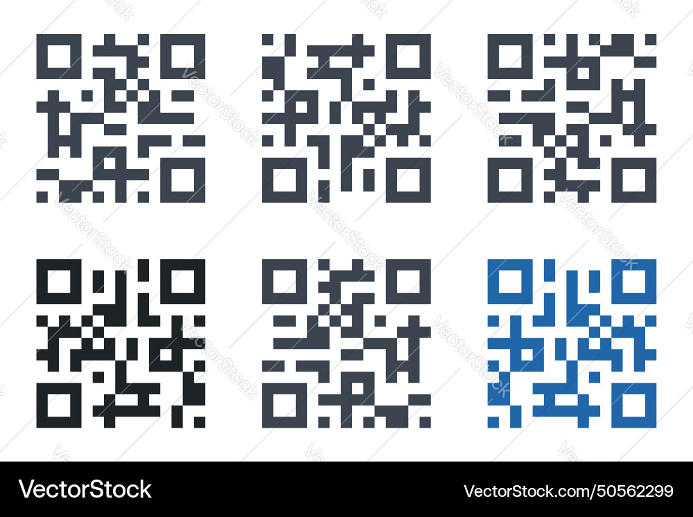 Barcode icon collection with different styles Barcode icon collection with different styles Vector Image