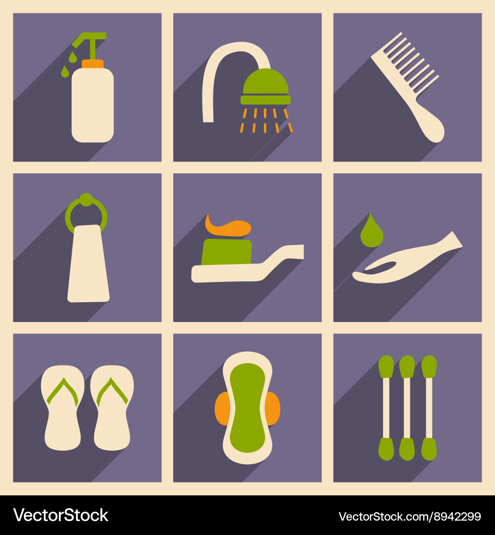 Flat with shadow concept and mobile application Vector Image