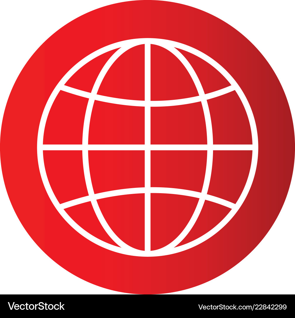Globe icon in creative design with elements Vector Image