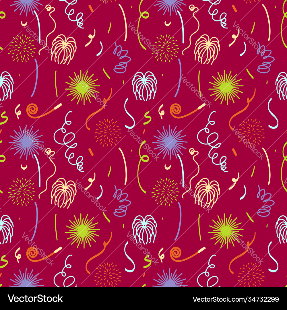 Happy birthday seamless bright background Vector Image