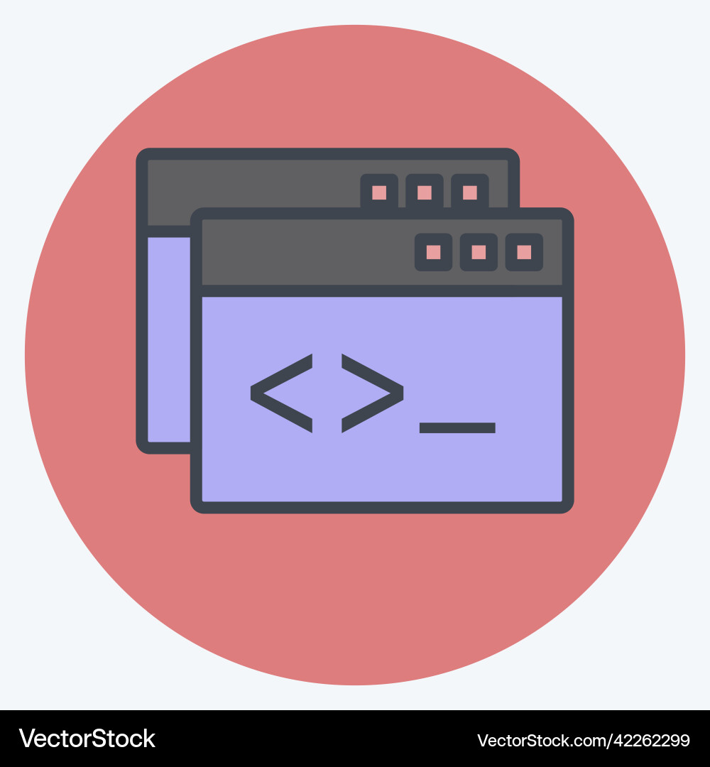 Icon Custom Codierung passend für die Programmierung vektorbild