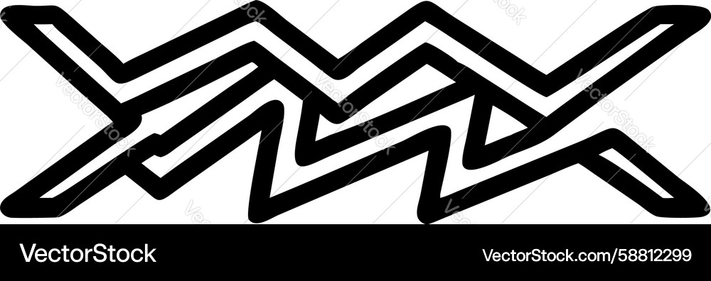 Interlocking geometric zigzag pattern design Vector Image