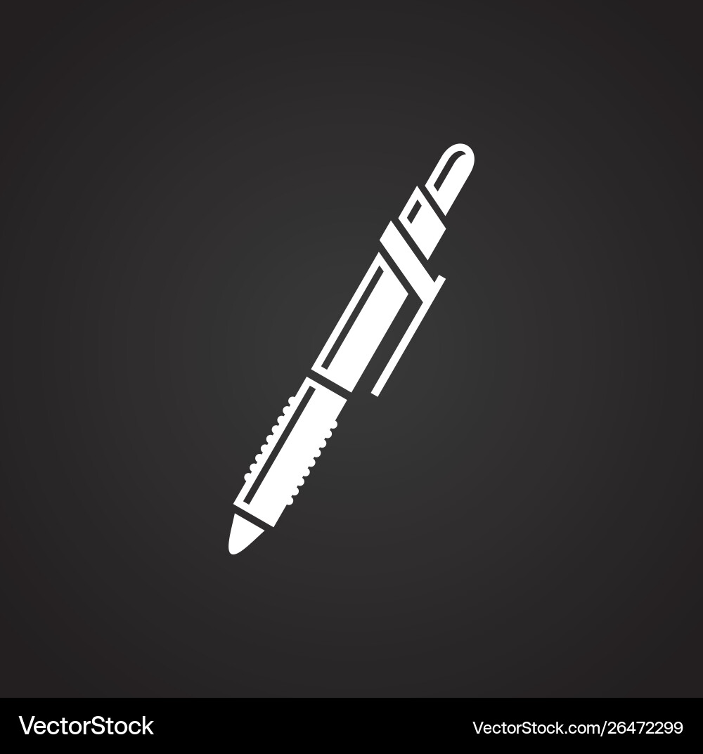 Pen icon on background for graphic and web design Vector Image