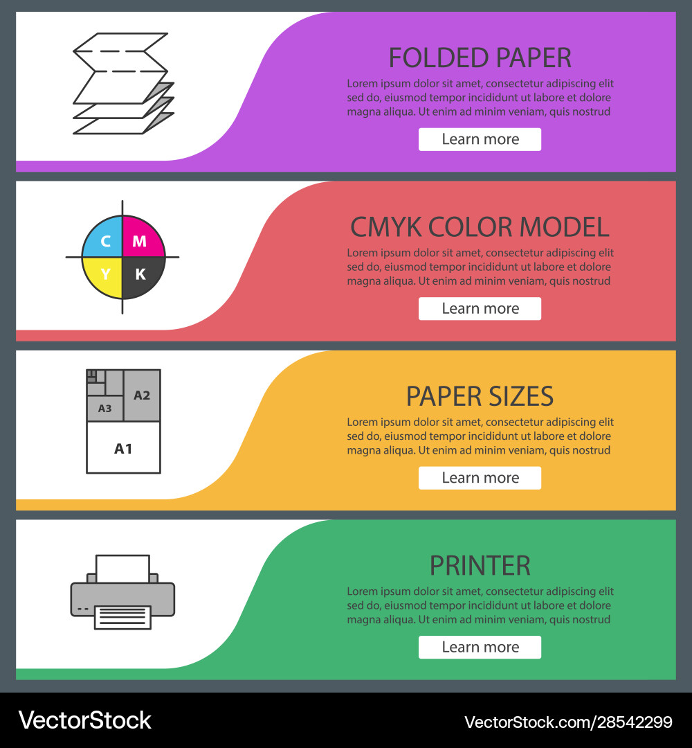 Printing web banner templates set Printing web banner templates set vector image