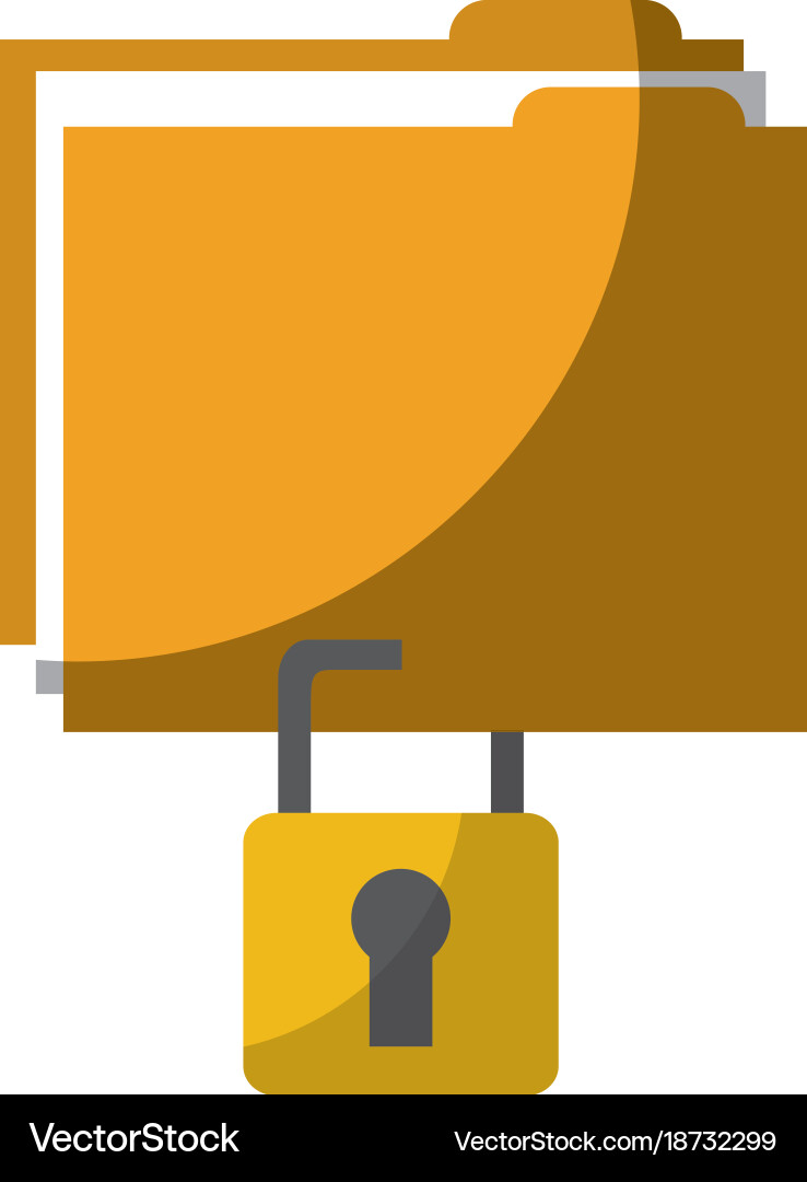 Security protection folder file document system vector image