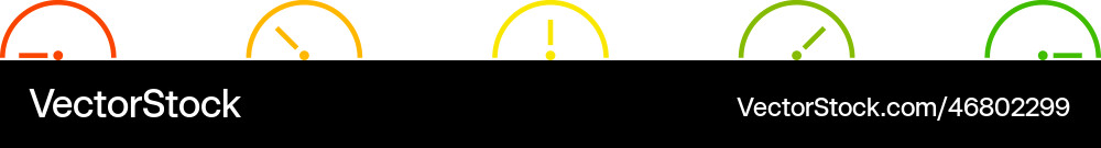 Speedometer and tachometer icons set indicator Speedometer and tachometer icons set indicator vector image