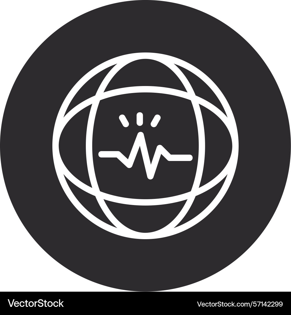 Swift spark inverted circle black vector image