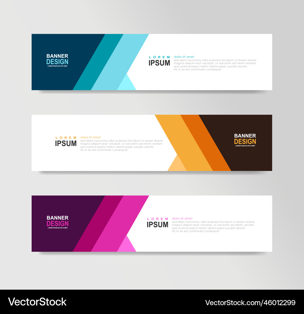 Templates of horizontal web banner website header Templates of horizontal web banner website header Vector Image