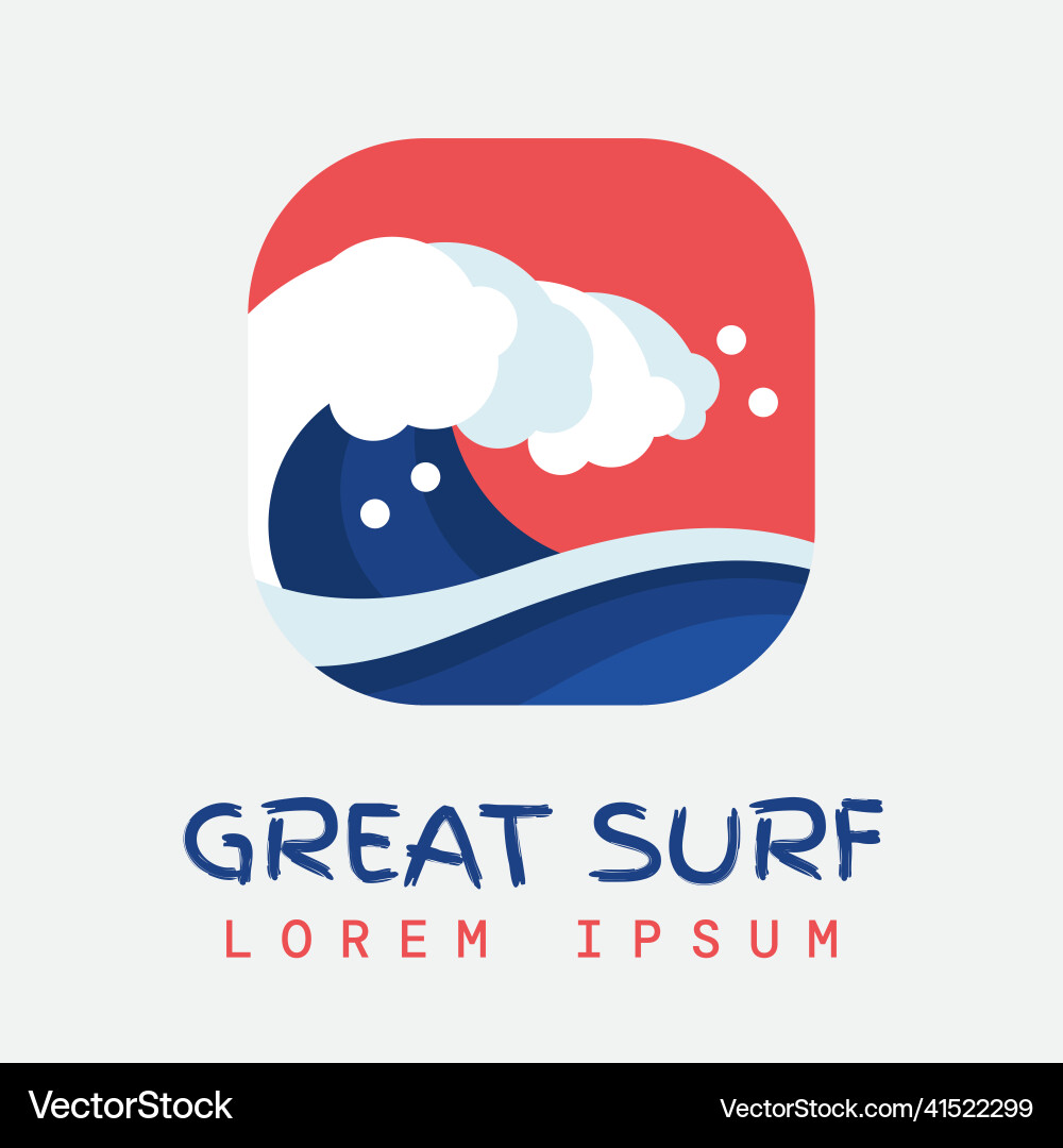 Wave logo japan concept design Wave logo japan concept design vector image