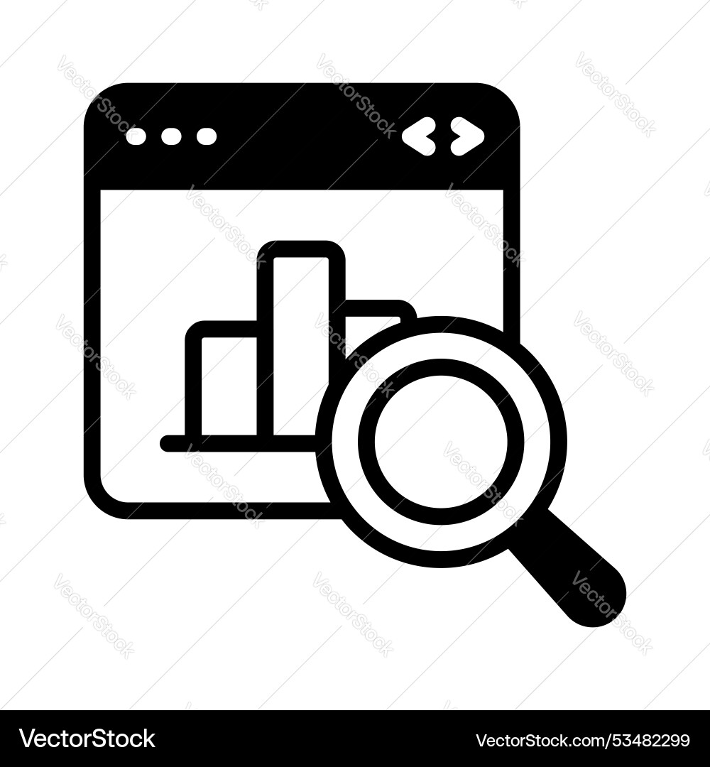 Web analysis vector image