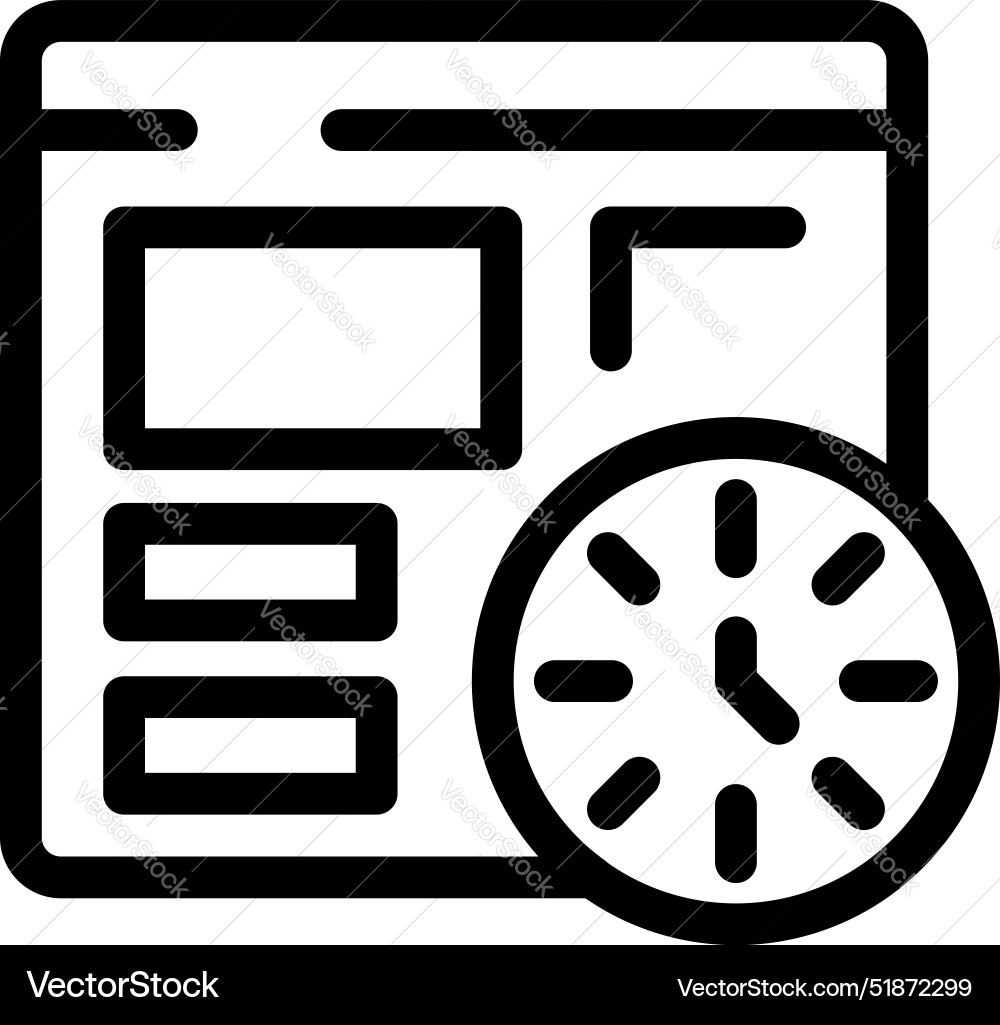 Website speed optimization showing time taking Website speed optimization showing time taking vector image