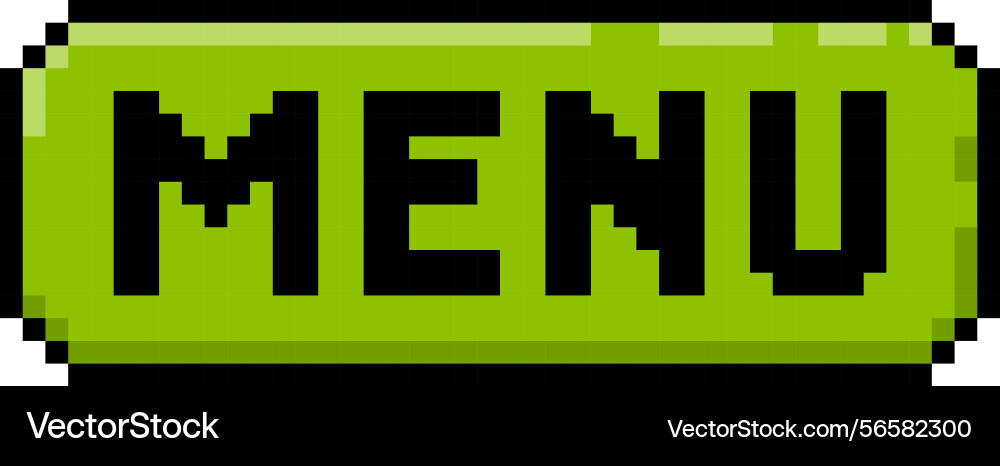 A button with menu label A button with menu label vector image