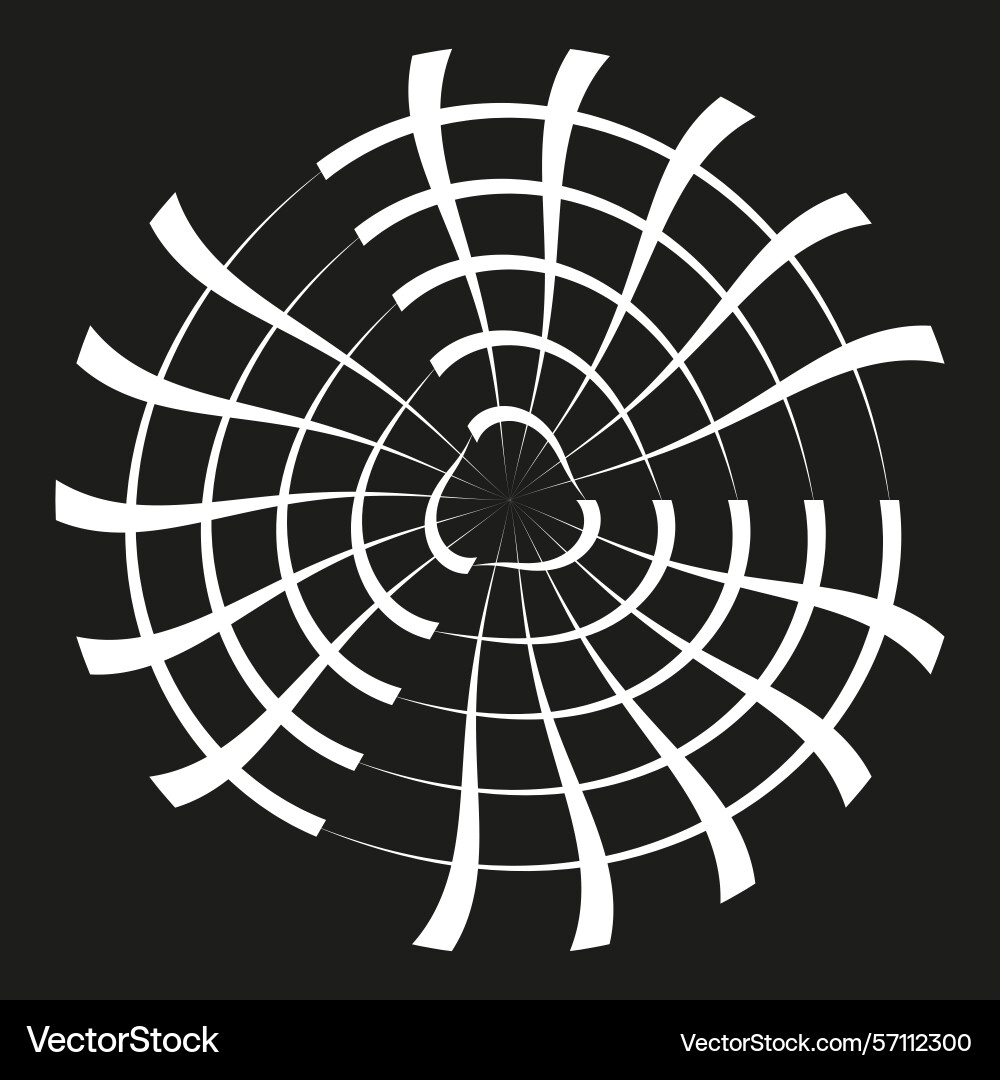 Abstract web spiral radial geometric pattern Vector Image