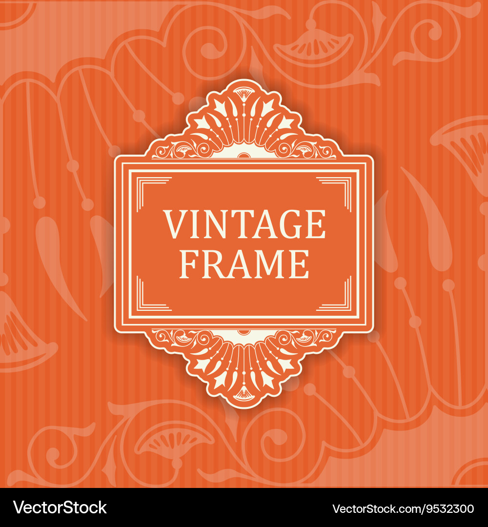 Background with a pattern vintage style frame Vector Image