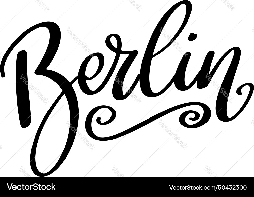 Berlin Handschrift Phrase Poster Design Berlin Handschrift Phrase Poster Design vektorbild