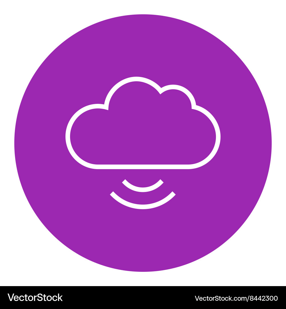 Cloud computing line icon vector image