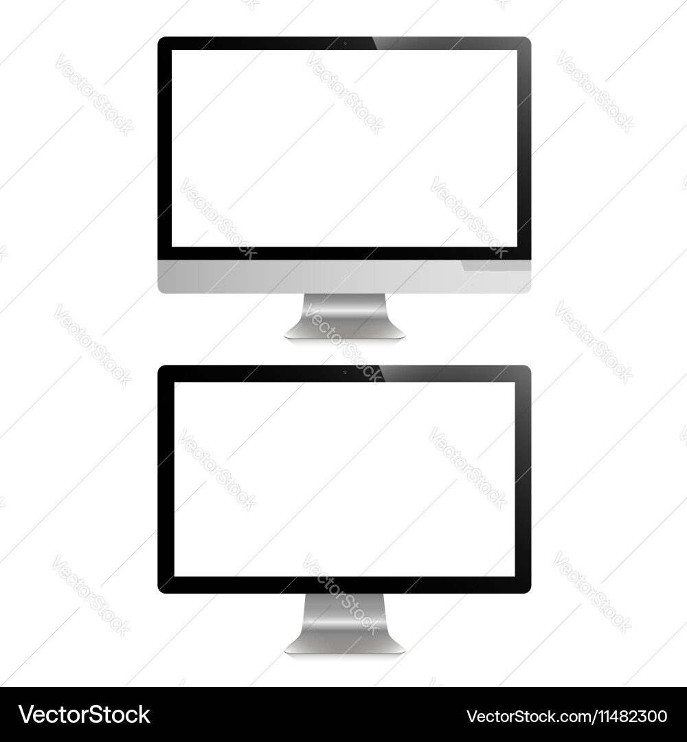 Computer screen monitor set vector image