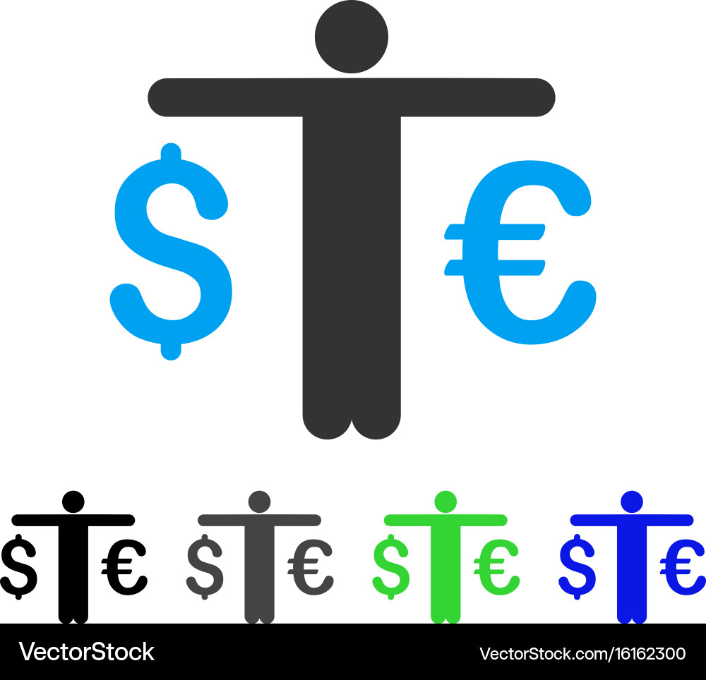 Currency trader flat icon vector image