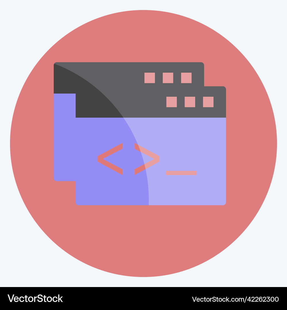 Icon custom coding suitable for programming Icon custom coding suitable for programming vector image