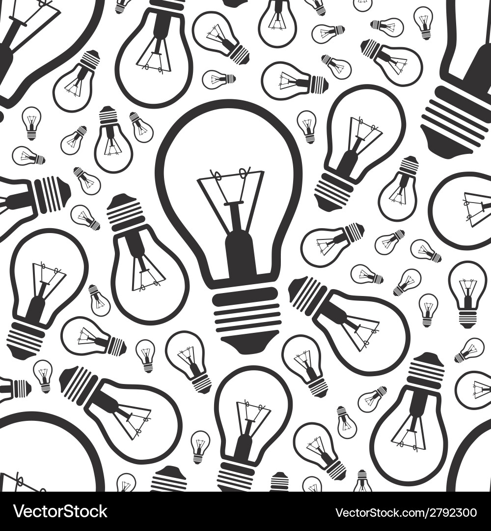 Lightbulb Seamless Pattern vector image