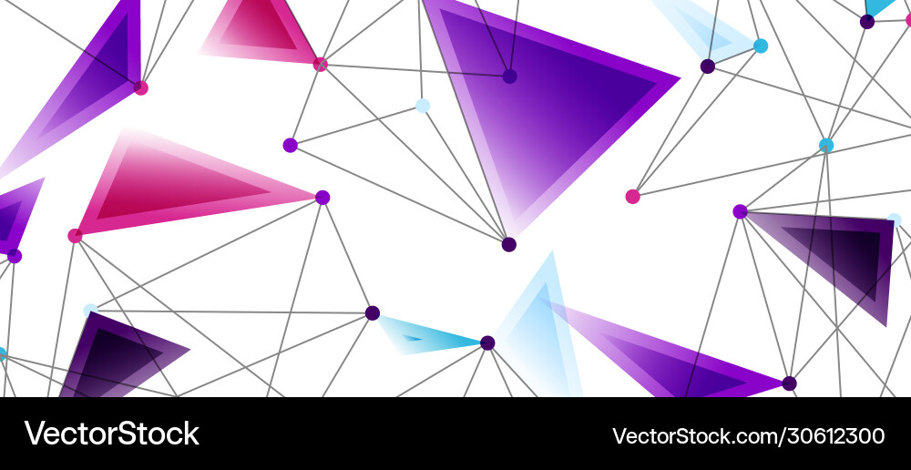 Line points connections triangular technology Line points connections triangular technology vector image