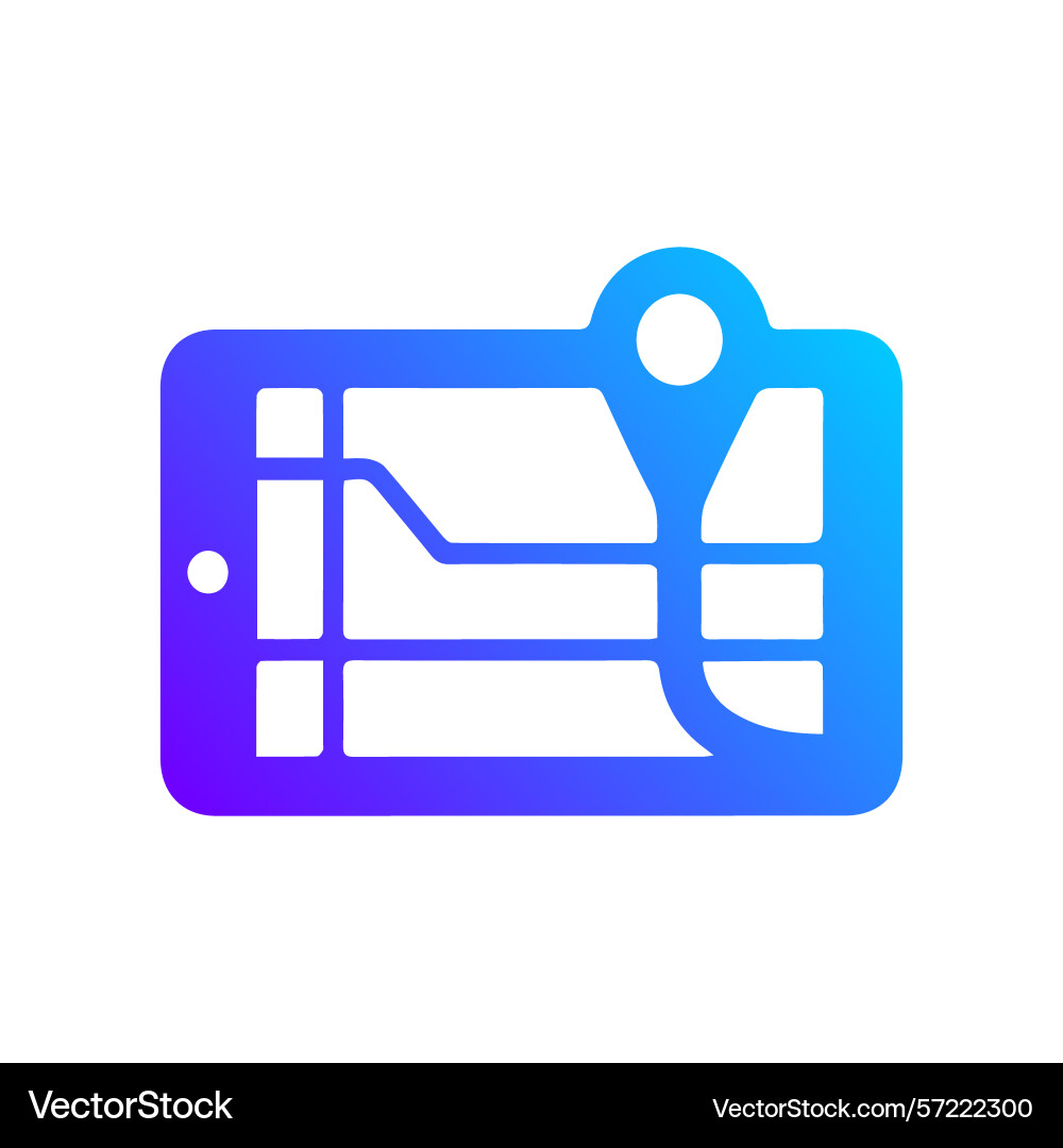 Mobile map app icon modern smartphone navigation Vector Image