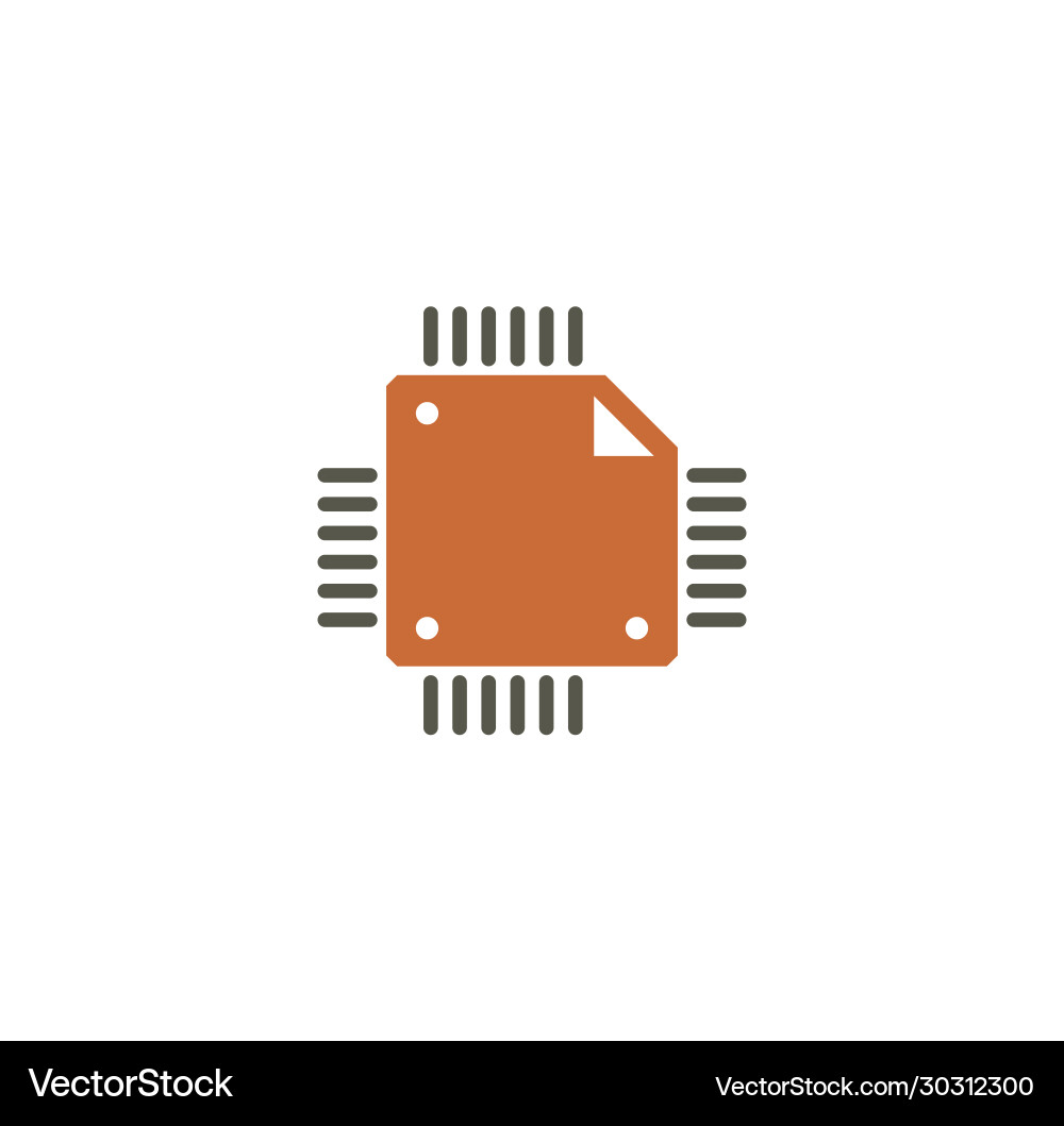 Processor chip related icon on background Processor chip related icon on background vector image