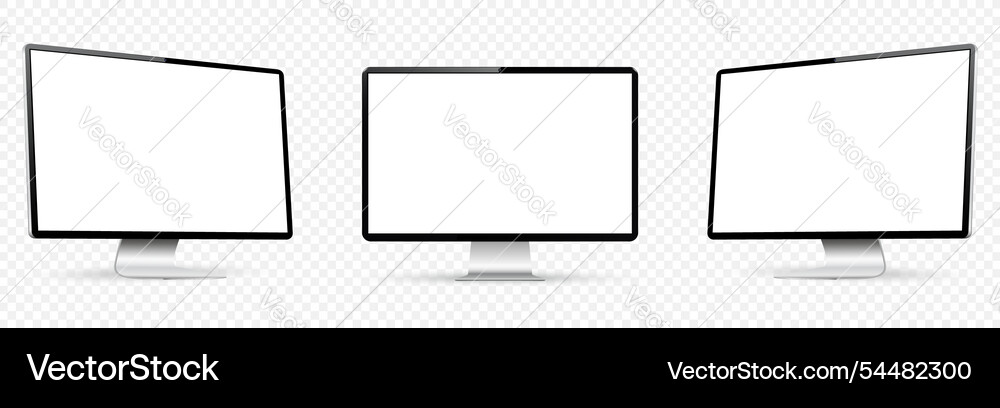 Realistic computer screen mockup display Realistic computer screen mockup display vector image