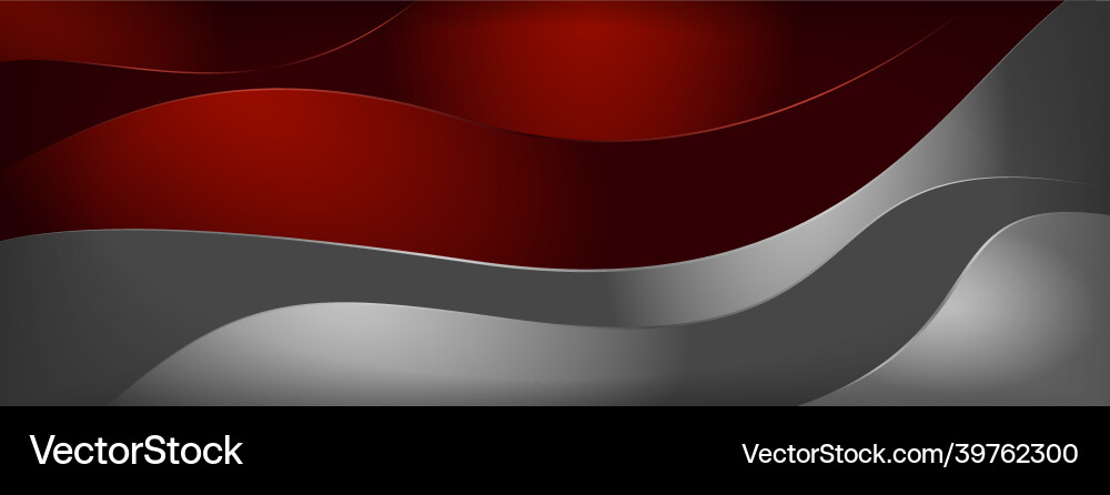 Red and white with dynamic shape minimalism vector image