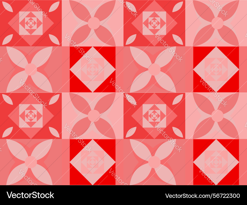 Red elegant geometric background pattern design vector image