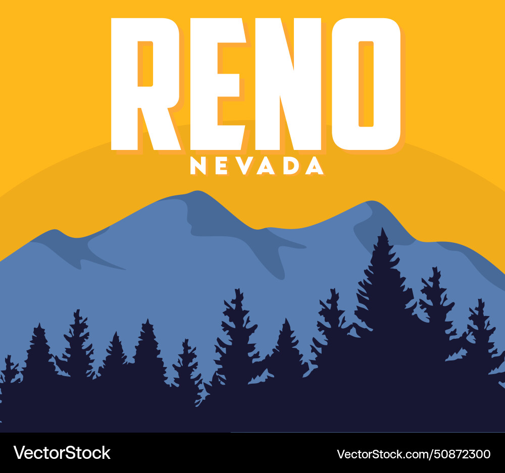 Reno nevada vereinte Staaten von Amerika Reno nevada vereinte Staaten von Amerika vektorbild