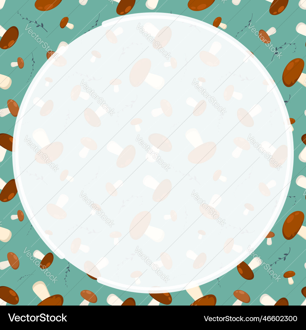Round frame on background of seamless pattern Round frame on background of seamless pattern vector image
