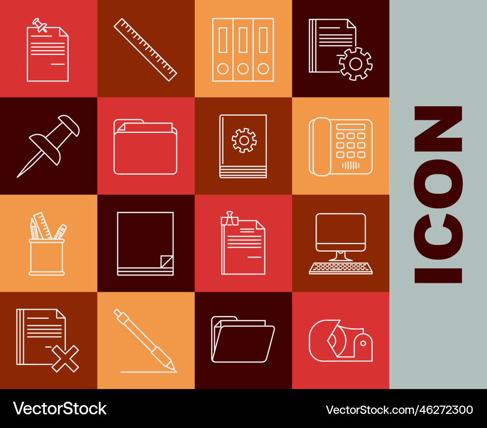Set line scotch computer monitor with keyboard Set line scotch computer monitor with keyboard vector image