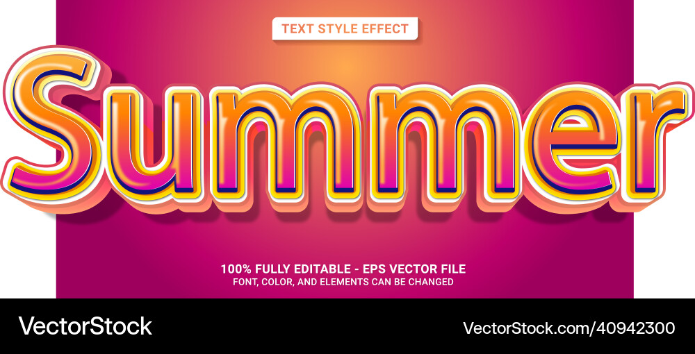 Text style with summer theme editable Text style with summer theme editable vector image