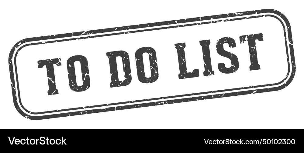 To do list stamp rectangular Vector Image