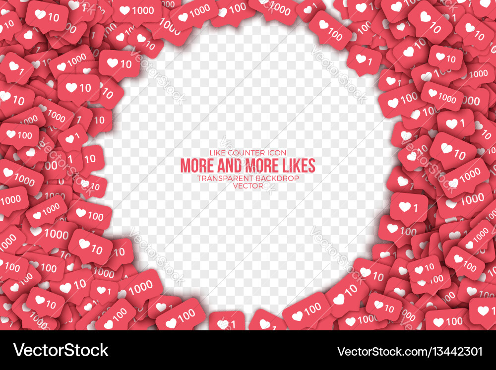 3D Like Counter Background vector image