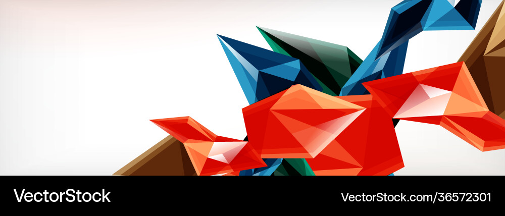 3d triangles and pyramids abstract Vector Image