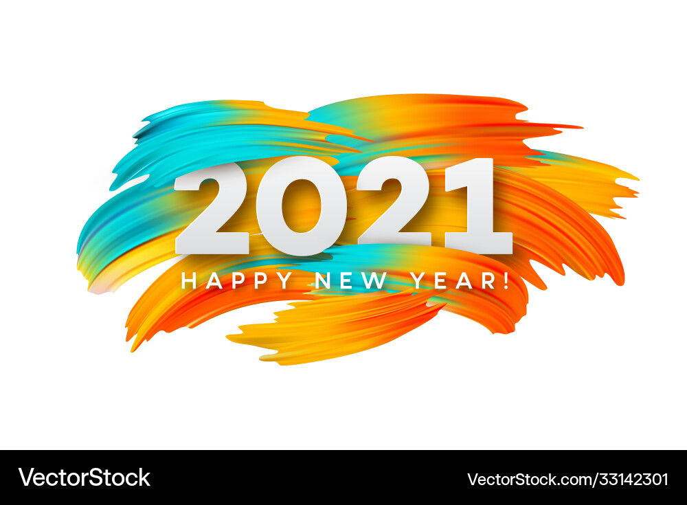 Colorful brushstroke paint lettering calligraphy Colorful brushstroke paint lettering calligraphy vector image