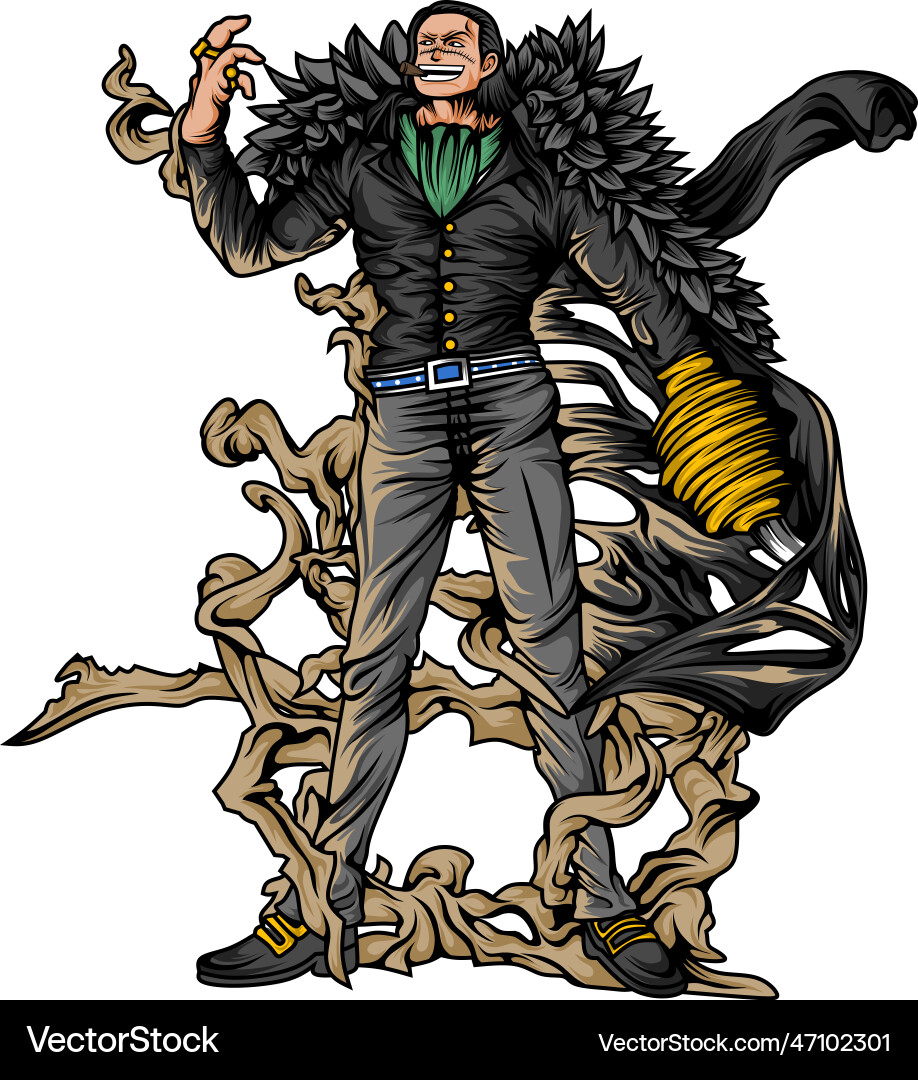 Crocodile anime t-shirt design template Vector Image