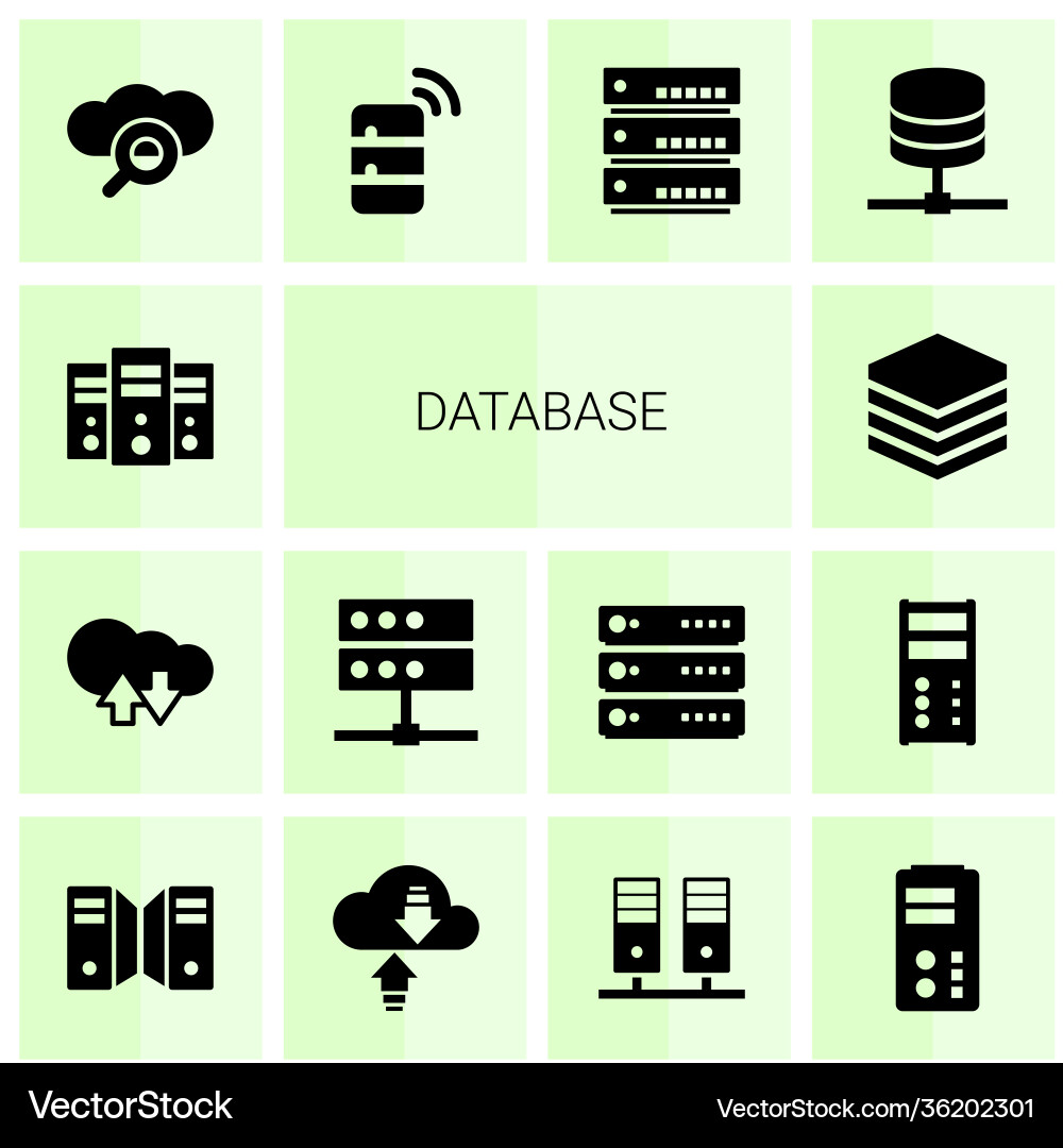 Database icons Vector Image