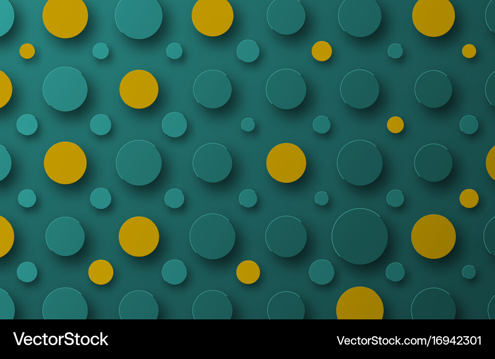 Design background with floating circles of yellow vector image