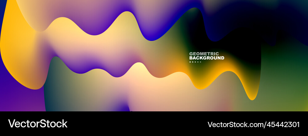 Dynamic liquid waves abstract background Vector Image