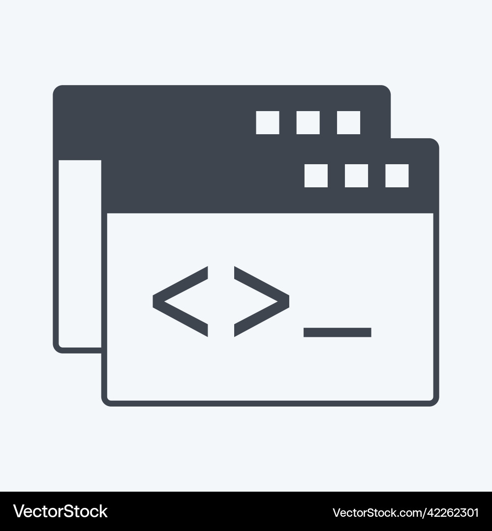 Icon custom coding suitable for programming Icon custom coding suitable for programming vector image